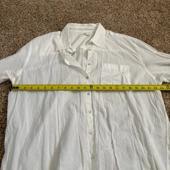 Natural Life || Oversized White Cotton Button Down Shirt Size L/XL - Picture 12 of 12